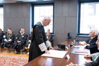 Iñaki Subijana durante el acto de toma de posesión